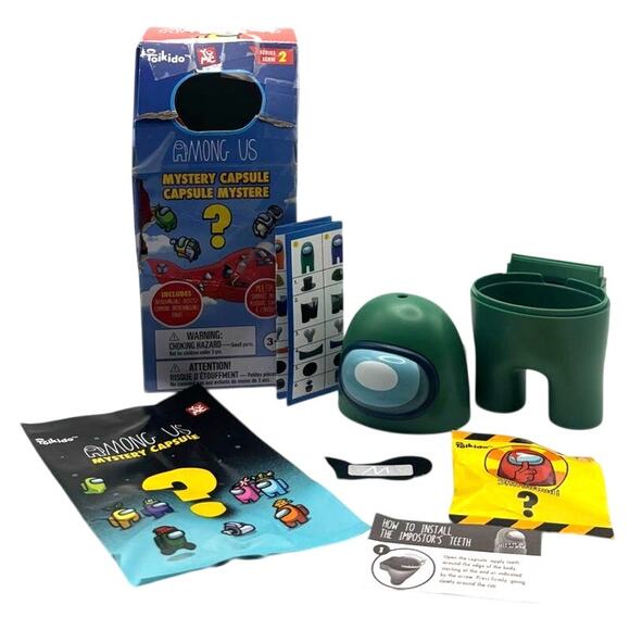 Toikido Among Us Mystery Capsule, Green Impostor with Teeth, Series 2, Open Box - Picture 1 of 4